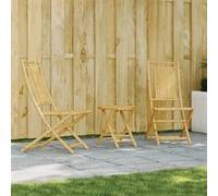Vidaxl Ensemble De Bistro 3 Pcs Bambou