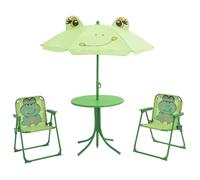 vidaXL Ensemble de bistro avec parasol pour enfants 3 pcs Vert 41843