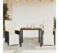Ensemble de Bistro de Jardin avec Coussins Mobilier Résine Tressée vidaXL