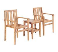 vidaXL Ensemble de Bistro de Jardin 3 pcs Teck Solide