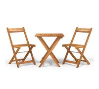 Vidaxl Ensemble De Bistro Pliable 3 Pcs Bois D'acacia Solide