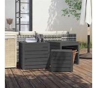 vidaXL Ensemble de boîtes de jardin 3 pcs gris bois de pin massif 823957 Gris G
