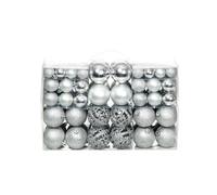 vidaXL Ensemble de boules de Noël 100 pcs 3/4/6 cm Argenté 245712