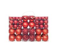 vidaXL Ensemble de boules de Noël 100 pcs 3/4/6 cm Rouge