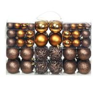 vidaXL Ensemble de boules de Noël 100 pcs 6 cm Marron/Bronze/Doré