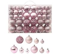 vidaXL Ensemble de boules de Noël 100 pcs Rose