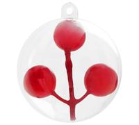 vidaXL Ensemble de Boules de Noël 100 pcs Transparent Ø 8 cm, Une Collection d'ornements de Noël, Boules décoratives, déco translucide, Accessoires pour Sapin