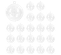 vidaXL Ensemble de Boules de Noël 100 pcs Transparent Ø 10 cm, Une Collection d'ornements de Noël, Boules décoratives, déco translucide, Accessoires pour Sapin