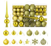 vidaXL Ensemble de Boules de Noël 111 pc Vert Clair 6 cm Polystyrène