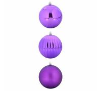 vidaXL Ensemble de Boules de Noël 3 pcs Lilas, Déco Salon, Boules de Noël Traditionnelles, Ornements Modernes, Arbre de Fête, Décorations Élégantes de Saison