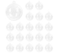 vidaXL Ensemble de Boules de Noël 50 pcs Ø 5 cm, Décorations Transparentes pour Les fêtes, sphères festives, Boules Modernes, Ornements élégants, minimalistes