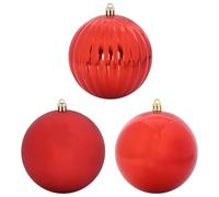 vidaXL Ensemble de Boules de Noël 9 pcs Rouge, Déco Salon, Boules de Noël Traditionnelles, Ornements Modernes, Arbre de Fête, Décorations Élégantes de Saison