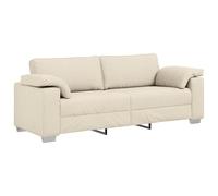 vidaXL Ensemble de canapé Contemporain 3 Places avec Coussins Sièges intérieurs stylés Housses en Lin Amovibles Idéal pour Le Salon et la Chambre Coin détente Chic Rembourrage Tendance