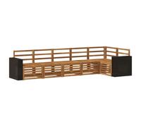vidaXL Ensemble de canapé d'angle 6 pcs Naturel Bois d'Acacia Massif