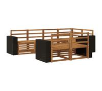 vidaXL Ensemble de canapé d'angle 7 pcs Naturel