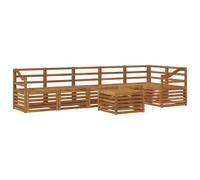 vidaXL Ensemble de canapé d'angle 7 pcs Naturel Bois d'Acacia Massif