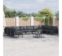 Vidaxl Ensemble De Canapé De Jardin 10 Pcs Anthracite Acier