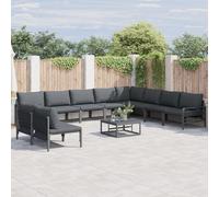 Vidaxl Ensemble De Canapé De Jardin 10 Pcs Anthracite Acier