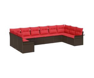 vidaXL Ensemble de canapé de Jardin 10 pcs Beige polyrotin, Canapé de Jardin modulable, mobilier Moderne, Salon résistant, sièges stylés pour la terrasse, Solution Durable
