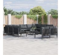 vidaXL Ensemble de Meubles de Jardin - Idéal pour la terrasse ou Le Jardin. C'est Un Repose-Pieds modulable, Comfy, résistant aux intempéries, traité Contre Les UV et Top pour Gagner de l'espace.