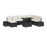 vidaXL Ensemble de canapé de Jardin 11 pcs Noir Poly rotin, Sofa modulable pour Jardin et terrasse, Assise en rotin, mobilier d'extérieur Durable, Style Contemporain, pour Vivre en Plein air