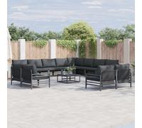 Vidaxl Ensemble De Canapé De Jardin 12 Pcs Anthracite Acier