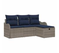 vidaXL Ensemble de canapé de Jardin 4 pc 3-Nombre de Places