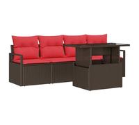 Ensemble de canapé de jardin avec coussin 5 pcs Poly rotin Canapé patio vidaXL v