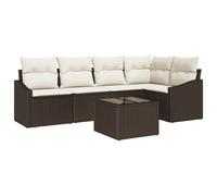 Vidaxl Ensemble De Canapé De Jardin 5 Pièces Avec Coussins Gris En Poly Rattan Gris
