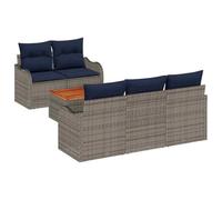 vidaXL Ensemble de canapé de Jardin 6 pc Gris polyrotin | Se réorganise pour coller à votre espace, Parfait pour l'intérieur comme pour l'extérieur, Surface stylée qui claque