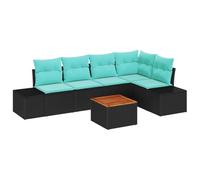 Ensemble de canapé de jardin avec stockage 6 pc polyrotin Canapé salon vidaXL vi