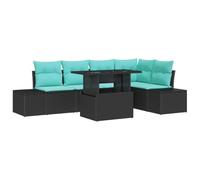 vidaXL Ensemble de canapé de Jardin 6 pc Noir polyrotin | Agencements à ta façon pour tous les espaces, Fait avec soin pour un style unique, Un coup de chiffon humide, et c'est bon