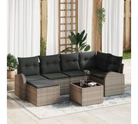 Ensemble de canapé de jardin avec coussin Poly rotin Canapé modulaire vidaXL vid