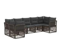 vidaXL Ensemble de canapé de Jardin 7 pc 7-Nombre de Places Gris