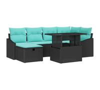 vidaXL Ensemble de canapé de Jardin 7 pc polyrotin