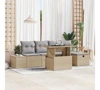 Vidaxl Ensemble De Canapé De Jardin 7 Pcs Beige 294 X 117 X 69 Cm