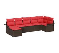 vidaXL Ensemble de canapé de Jardin 7 pcs Beige polyrotin, Canapé modulaire pour Jardin et terrasse, Meuble résistant aux UV, Un Coin détente stylé pour l'extérieur