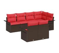 vidaXL Ensemble de canapé de Jardin 7 pcs Marron Poly rotin, Salon de Jardin, canapé Moderne modulable pour se détendre en extérieur, matériaux résistants aux UV
