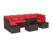 vidaXL Ensemble de canapé de Jardin 8 pc 7-Nombre de Places | Facile à agencer comme tu veux , Reste beau même dehors , Accueille facilement jusqu'à 6 amis