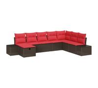vidaXL Ensemble de canapé de Jardin 8 pc Marron polyrotin | Tu peux le réarranger facilement pour mieux s'adapter à ton espace, Super pour l'extérieur !, Fait avec soin en utilisant du
