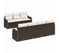 vidaXL Ensemble de canapé de Jardin 8 pcs Marron 55 x 55 x 37 cm, Kit Canapé de Jardin, Suite Lounge Moderne, Ensemble Modular d'Extérieur, Mobilier Résistant UV