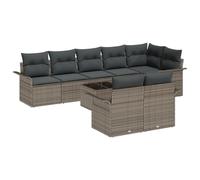 Ensemble De Canapés De Jardin Vidaxl 9 Pièces Gris Poly Rotin