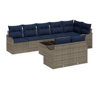 vidaXL Ensemble de canapé de Jardin 9 pc Gris polyrotin | Des coussins moelleux pour un maximum de détente, Idéal pour l'intérieur et l'extérieur, Matériaux anti-UV pour une