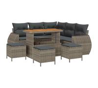 vidaXL Ensemble de canapé de Jardin 9 pcs Gris 110 x 55 x 71 cm, Canapé Moderne pour Jardin et terrasse, matériaux Anti-UV, Coussins Amovibles, Parfait pour Votre Patio