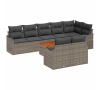 vidaXL Ensemble de canapé de Jardin 9 pcs Gris Poly rotin, Canapé de Jardin, mobilier extérieur, rotin, siège Lounge pour Patio, Deck