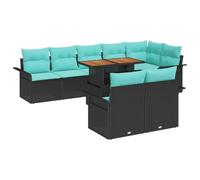 vidaXL Ensemble de canapé de Jardin 9 pcs Noir Poly rotin, Jardin et terrasse, mobilier Moderne, canapé modulable, Salon résistant aux intempéries, fauteuils en rotin