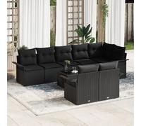 Vidaxl Ensemble De Canapé De Jardin 9 Pièces Avec Coussins Beige En Poly Rotin Beige