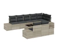Vidaxl Ensemble De Canapé De Jardin 9 Pièces Avec Coussins En Poly Rotin Gris Gris