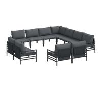 vidaXL Ensemble de canapé de Jardin Anthracite Acier, Alfresco Lifestyle : Ensemble de Meubles extérieurs, Salon de Jardin, Coin Patio, et Collection véranda pour se détendre