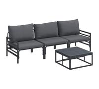 vidaXL Ensemble de canapé de Jardin Anthracite Acier, Élégance de Jardin, mobilier extérieur, aménagez Votre terrasse, Salon de Jardin, Coin détente à la véranda